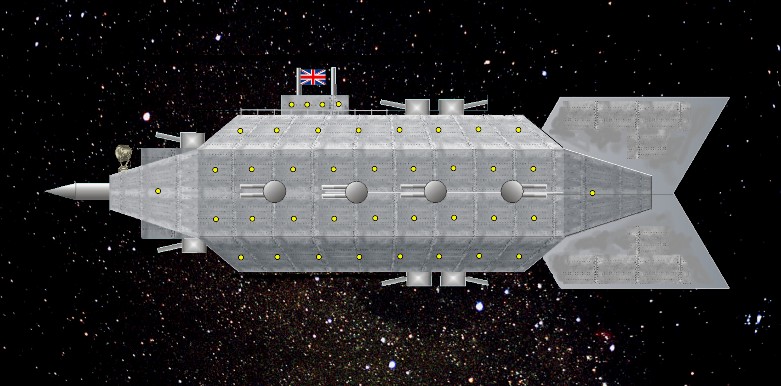 The HMS Perseverance in space.
